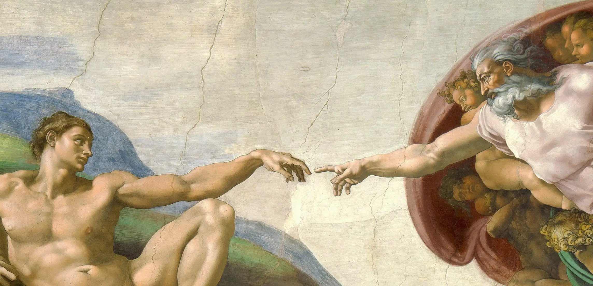 Creation of Adam Painting Michelangelo